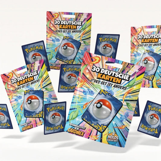 Selbst zusammengestelltes Set mit 30 originalen deutschen Pokémon Karten für Händler und Automatenverkauf