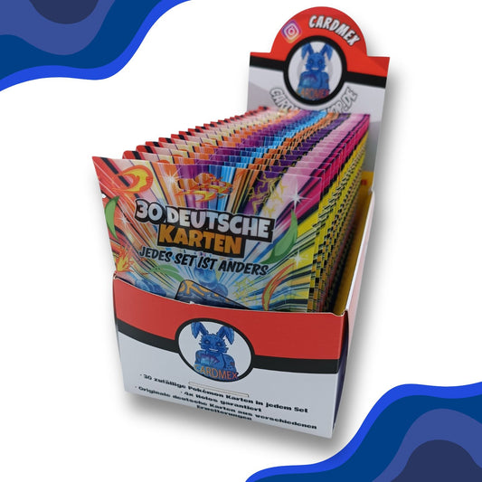 Pokémon Karten 30 Karten Set – Verkaufsdisplay mit 21 Einheiten